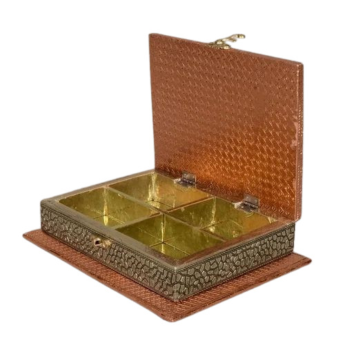 4 Compartments Wooden Meenakari Dry Fruit Box