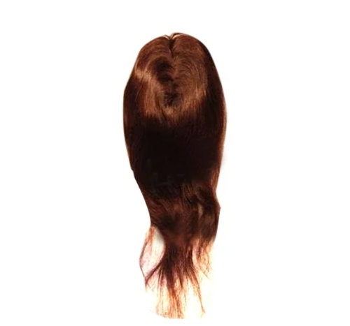 Soft Texture Women Wig - Human Hair Medium Brown, Straight | Natural Look, Lightweight, Heat Resistant, Adjustable Cap