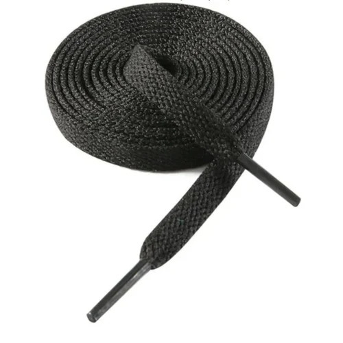 Solid Black Flat Shoe Lace