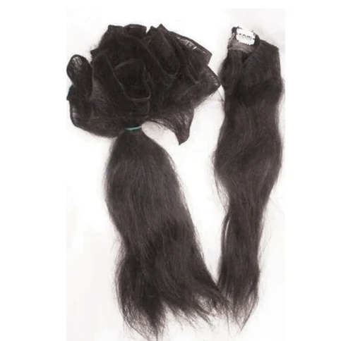 Stylish Women Wig - Human Hair Medium Black, Straight | Natural Waves, Soft Texture, Lightweight, Heat Resistant, Adjustable Cap, Realistic Hairline, Tangle Free, Long Length, Comfortable Fit, Stylish Look