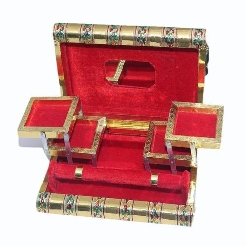 Teak Wooden Meenakari Jewelry Box