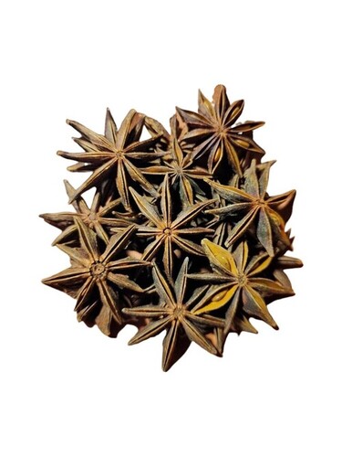 Autumn Star Anise Flower - Whole Dried Light Brown Pods, Food Grade | Strong Licorice-Like Sweetness, Warm Aromatic, Peppery Fennel Notes