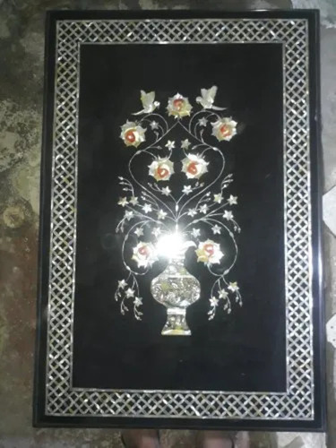 Mother Of Pearl Black Table Top
