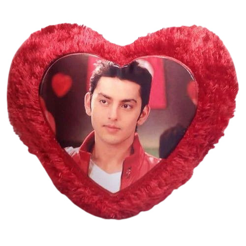Printed Heart Shape Cushion