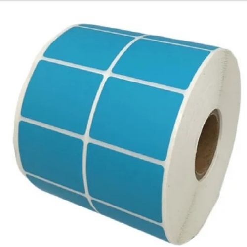 Blue Barcode Label Sticker Roll