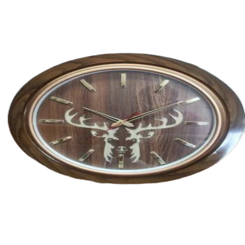 Brown Plastic Wall Clock