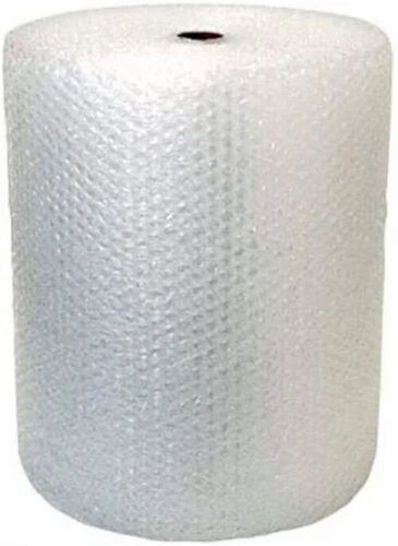 White Air Bubble Wrap Rolls - LDPE Plastic, 100m Length, 80 GSM, White, Soft Finish, Water Resistant, 4-Side Seal Stretch Film