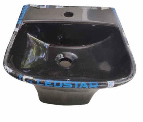 12 Inch Leostar Ceramic Black Wall Hung Wash Basin
