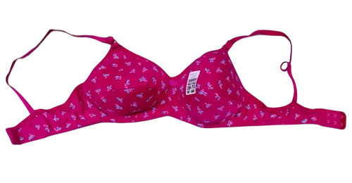 28B Pink Cotton Lady Padded Bra - Feature: Comfortable To Wear
