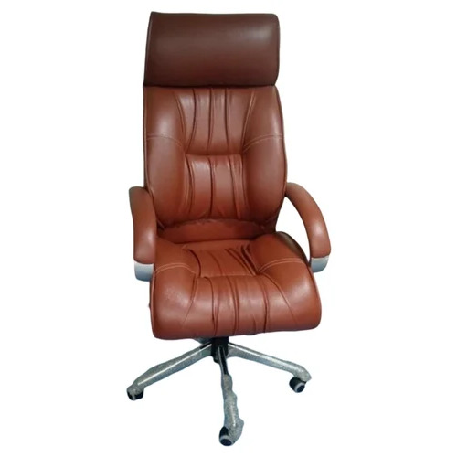 Brown Leather Boss Revolving Office Chair - Assembly: Carpenter Assembly