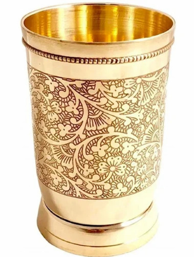 Chrome Brass Glass - Brass, 2 Inch, Golden, Round Floral | Corrosion Resistant, Rust Proof, Durable, Easy to Clean