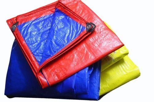 Multicolor Hdpe Waterproof Tarpaulin - HDPE 9ft x 6ft, 220 GSM, Glossy Finish | Plain Design, Commercial Use, Hand Wash
