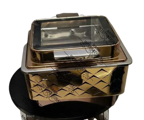 Square 6 Litre Stainless Steel Chafing Dish