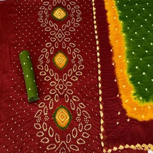 Dark Multi Bandhej Suit