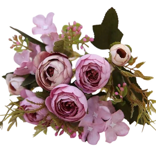 Decoration Pink Small Peony Artificial Flowers - Design Type: Modern