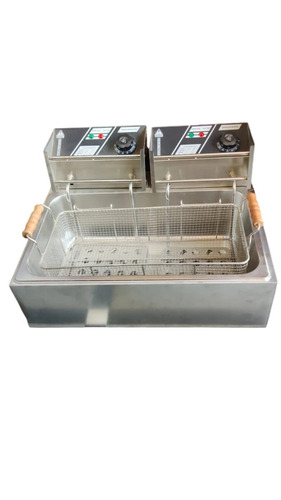 Electric Single Deep Fryer Wooden 12 Liters - Stainless Steel, 12L Capacity, Electric Power | Durable, Even Heat Distribution, Commercial Use