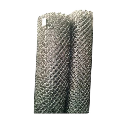 Gi Chain Link Mesh Fence - GI Metal, 5ft x 15m, Grey, 3mm Wire Thickness, 4x4 Inch Mesh | Durable, Fine Finished, Square Hole, 1 Year Warranty