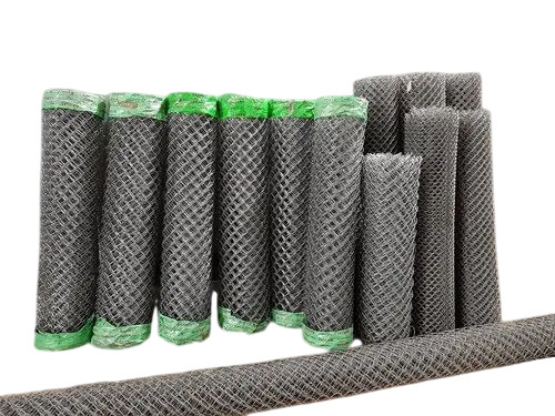 Grey Chain Link Mesh Fence