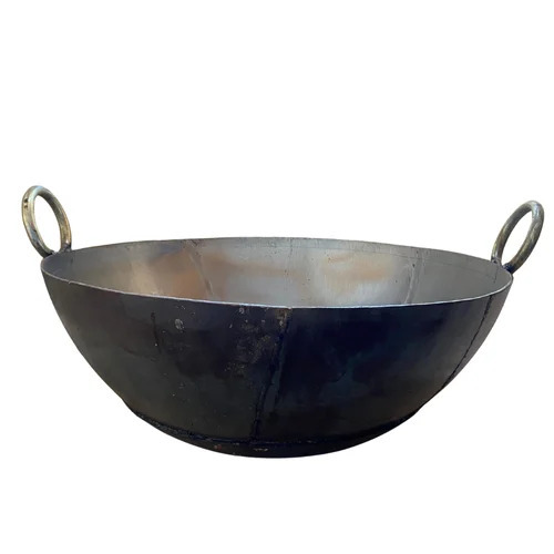 Joint Mawha Kadai(20to38 Inch) - Iron 21 Inch, Silver Polish Finish | Iron Handle, Low Maintenance