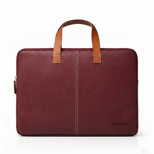 Maroon Plain Laptop Sleeve Bag 