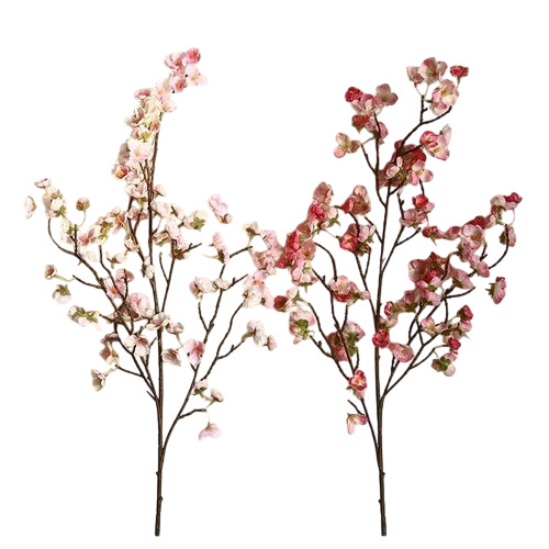 Pink White Sakura Cherry Blossom Artificial Flower For Wedding Decoration - Silk, 97 cm, Multicolor | Durable, Eco-Friendly, Modern Design