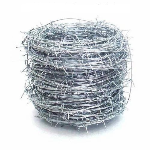 Silver Galvanized Iron Barbed Wire