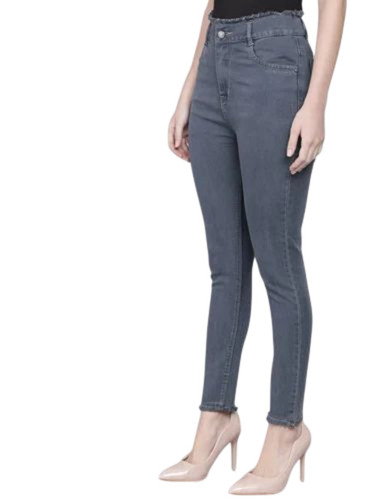 Women High Rise Grey Jeans - Denim, Waist 28-32 Inch, Multiple Colors | Lightweight, Washable, Regular Fit