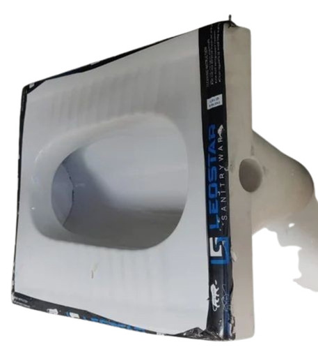 24 Inch Leostar Ceramic Indian Toilet Seat - Ceramic, 24 Inch, White, Glossy Finish, Durable, Eco-Friendly, Floor Mounted