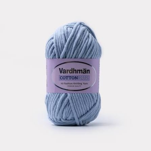 Cotton Plus Knitting Yarn - 100% Cotton Blue Soft Smooth Texture Anti-Piling Durable Quick Dry