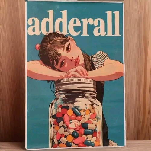 NEW Rare Adderall Canvas Poster