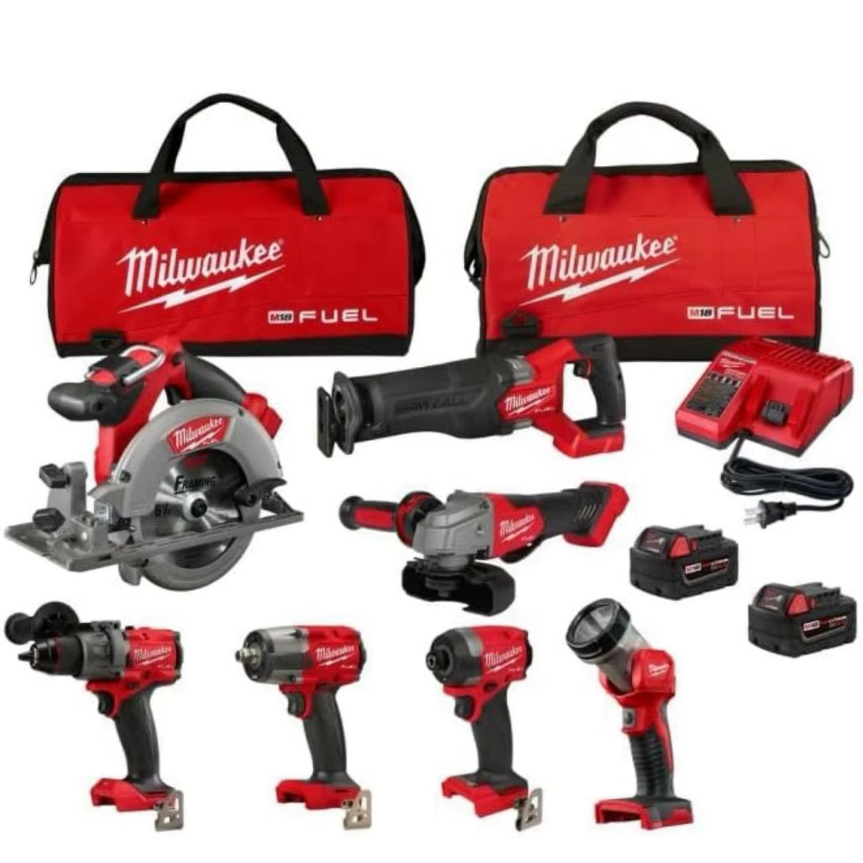 Milwaukee M18kit1 18v Cordless 15 Piece Kit With 5x 5.0ah Batteries