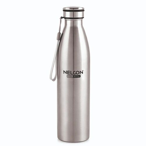 Nelcon Stainless Steel Ooze Bottle - Stainless Steel, 1 Ltr, Silver | Leak Proof, Screw Cap, Eco Friendly