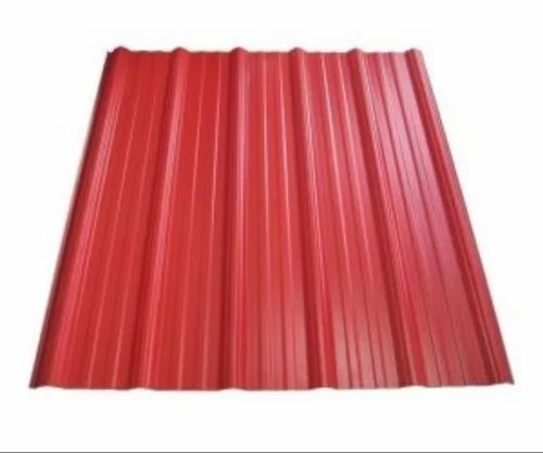 Red Color Ms Roofing Sheet - Mild Steel, 0.50mm Thickness, Galvanised Surface | Residential & Commercial Use, Various Sizes Available