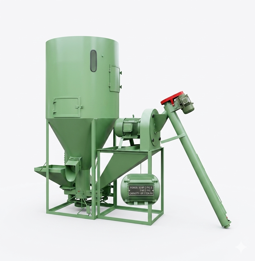 Vertical Grinder Cum Mixing Machine - Capacity: 1500 Kg
