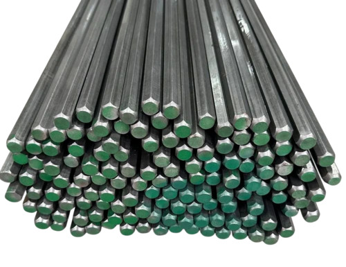 12 Mm Free Cutting Steel Hex Bar - Stainless Steel, 3 Meter, Grey | High Polished Surface, Durable, Fine Finished