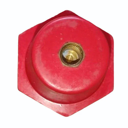 8mm Red Round Hexagonal Insulator