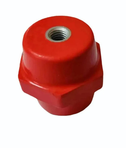 8Mm Round Hexagonal Insulator - Color: Red