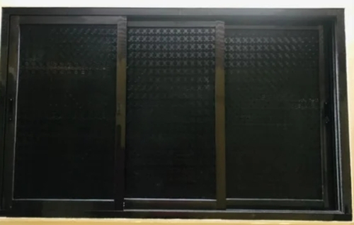 Aluminium Powder Coated Sliding Windows - Color: Black