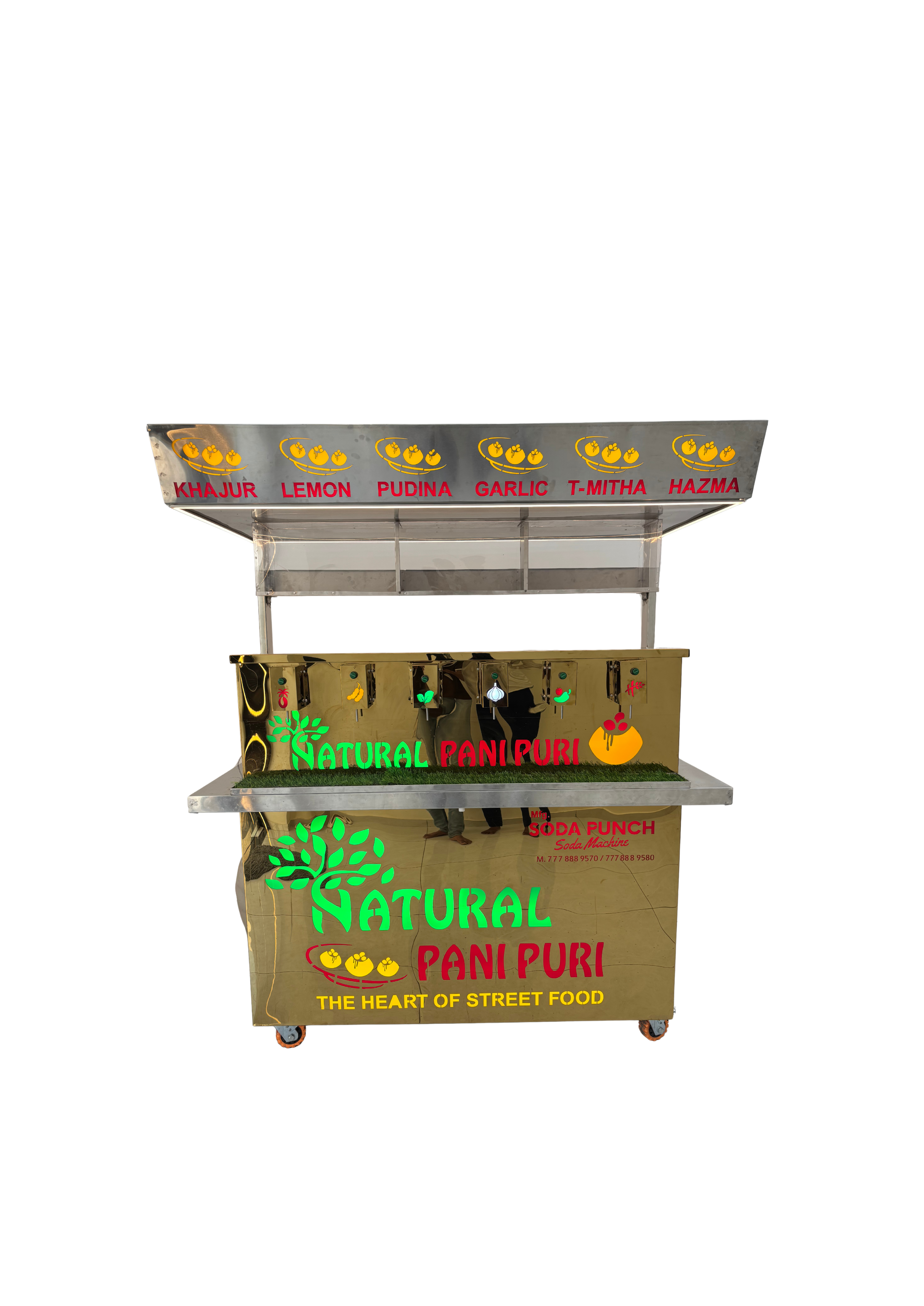Automatic Natural Gol Gappa Cart With Heavy Cooling System