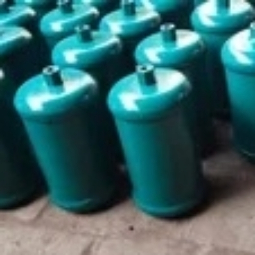 Iron Ac Gas Empty Cylinder - Color: Blue And Red