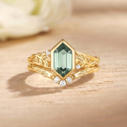 Lab Stone Gold Plated Ring