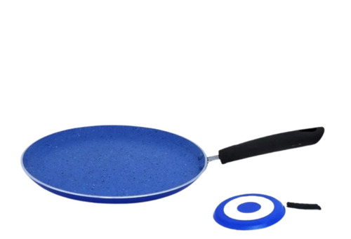 Non Stick Blue Color Tawa - Aluminum Alloy, Round, Plastic Handle, Induction Bottom | Stylish, Long Lasting