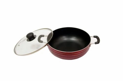 Non Stick Glass Lid Kadhai