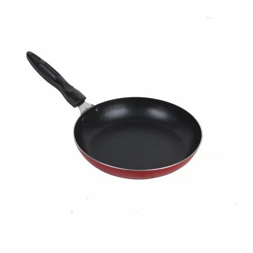 Non Stick Mini Pan - Aluminum Alloy Metal Black Induction Bottom | Plastic Handle Round Shape
