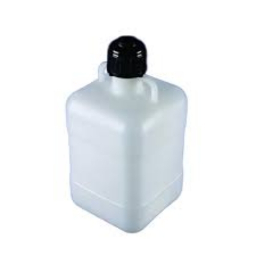 One Litre Fertilizer Bottle - Plastic, White and Black, Round | Leak Proof, Chemical Resistant, Lightweight, Secure Cap
