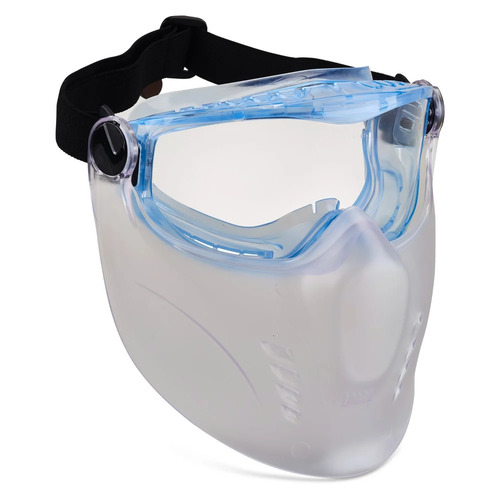 Udyogi Fogal Goggles - Plastic Frame, Polycarbonate Lens, Transparent/Blue/Black | Splash Dust Protection, Bottom Vent, Reusable