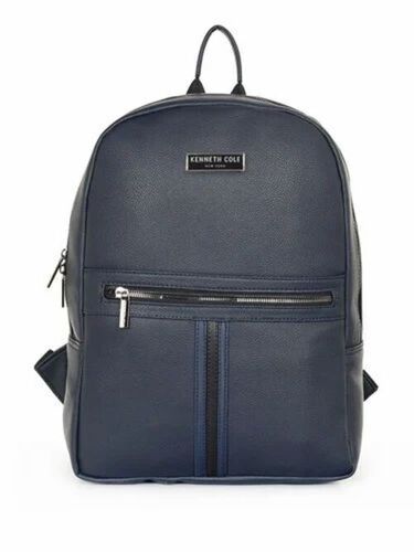 Blue Color Leather Laptop Bag - Leather, Various Sizes, Blue, Zipper Closure, Printed Pattern, Water Resistant