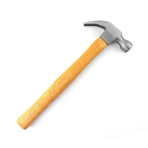 Claw Hammer With Wooden Handle - Color: Yellow & Gray