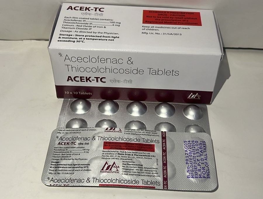 Original Aceclofenac + Thiocolchicoside Tablets - Age Group: Adult