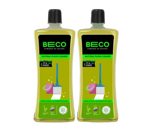Beco Lemon Natural Floor Cleaner - 1L Bottle Liquid Foam | Prevents Stains Kills Germs Lemon Fragrance 24 Months Shelf Life